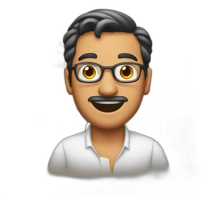 Man holding charminar emoji