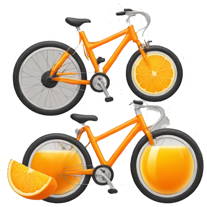 make orange juice with bicycles emoji