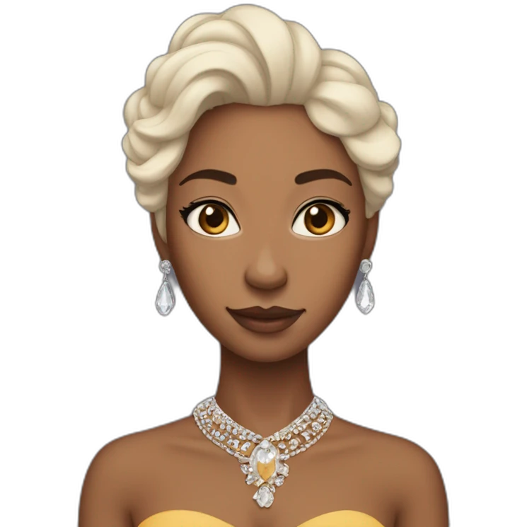 Make me a beautiful queen whose skin color is white emoji