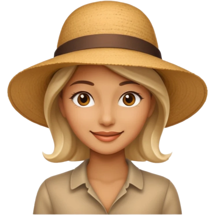 A realistic portrait of a woman wearing a stylish hat, soft shadows on her face, gentle smile, natural skin texture, cinematic lighting
 emoji