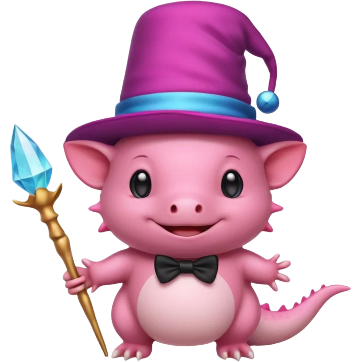 axolotl with magician hat emoji