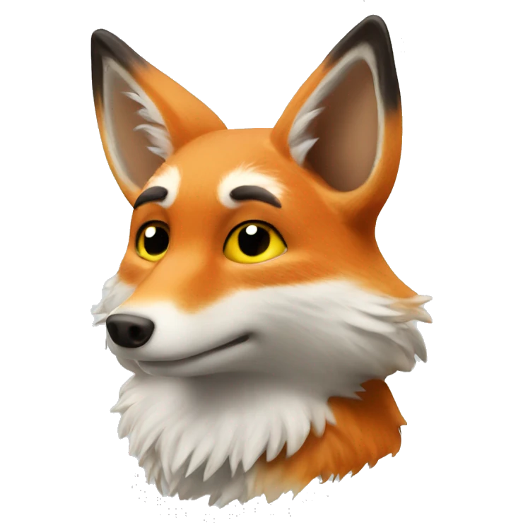 Weißer fuchs emoji