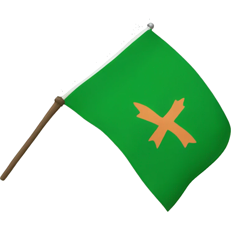 Green scout flag emoji