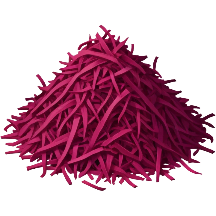 A bunch of shredded beetroot emoji