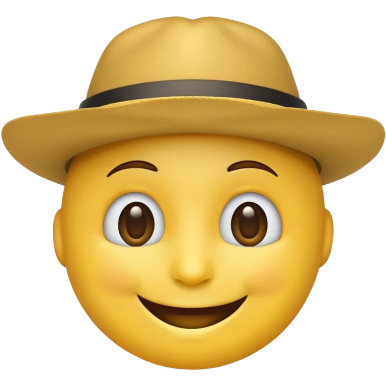 Şapkalı gülen yüzlü emoji emoji