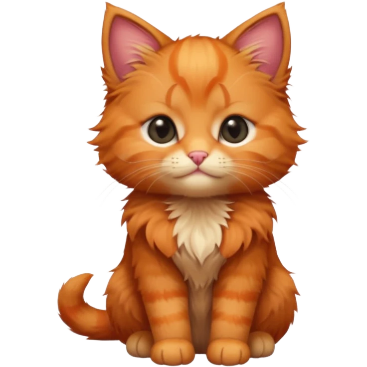 a sitting red kitten emoji