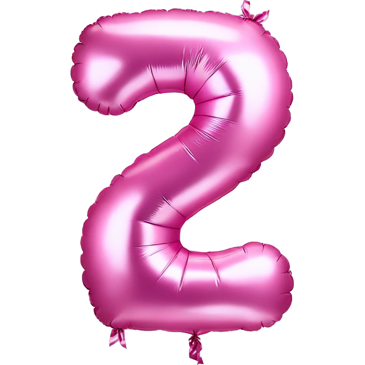 pink balloon shaped like number 16 emoji