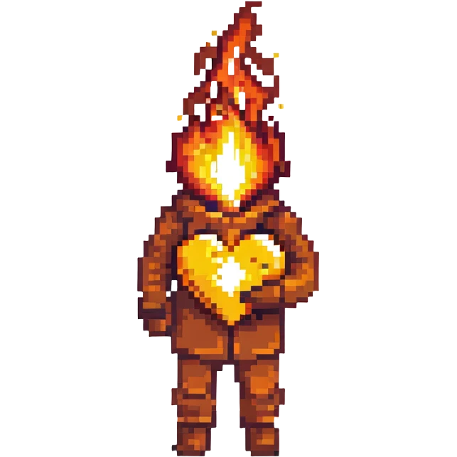 devils plaything with fire in heart emoji