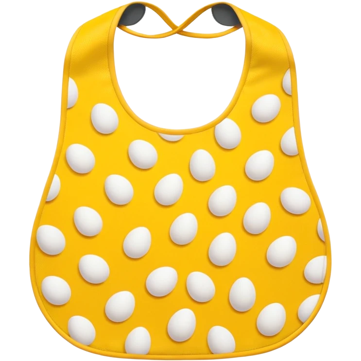 Yellow bib egg pattern emoji