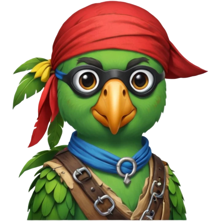 pirate and parrot emoji