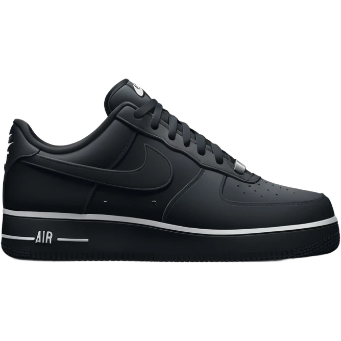 Nike Air Force 1 All Black OG Criminal Low Top Sneaker emoji