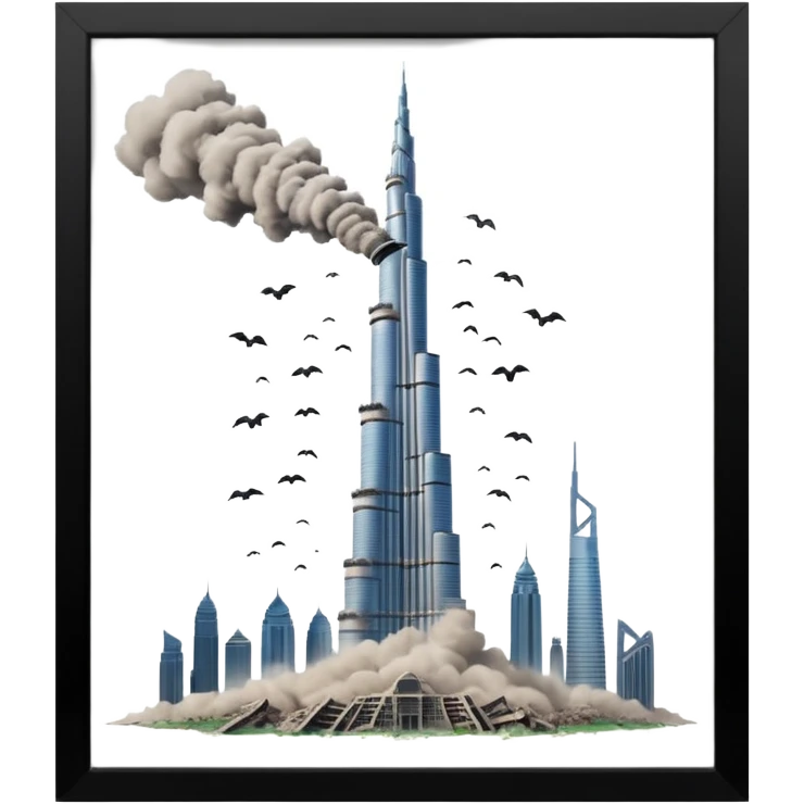 Burj Khalifa derrumbandose emoji