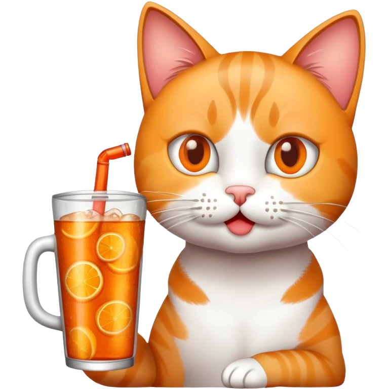 Cat drinking soda  emoji
