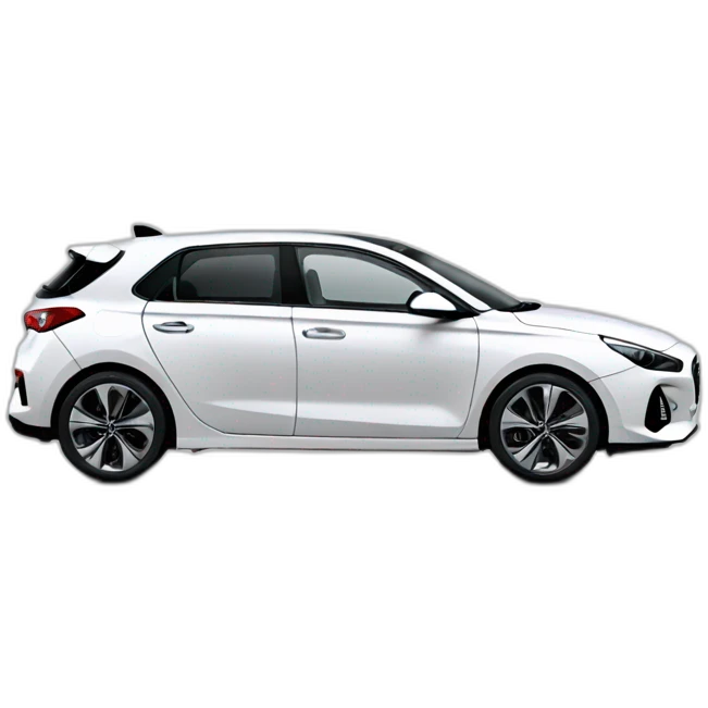 Hyundai i30 hatchback 2020 white emoji