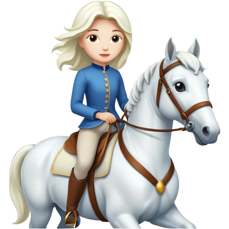 A GIRL on a White horse  emoji
