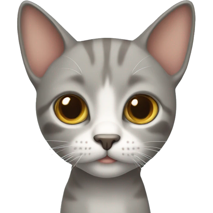 Cat with big head and short legs emoji