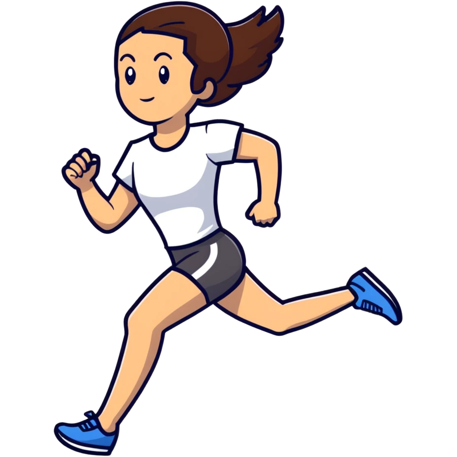 Michelle Monaghan running, athletic woman with brown hair emoji