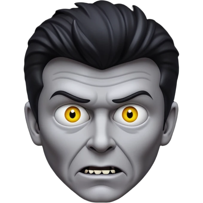 Rick Astley but he is gray as hell, the background is pitch black, he blends in with the pitch black background very well,he looks like he’s hiding in the shadows, his face is [UNKNOWN] but he may have a demonic devious evil killer face, and he may even be a killer emoji