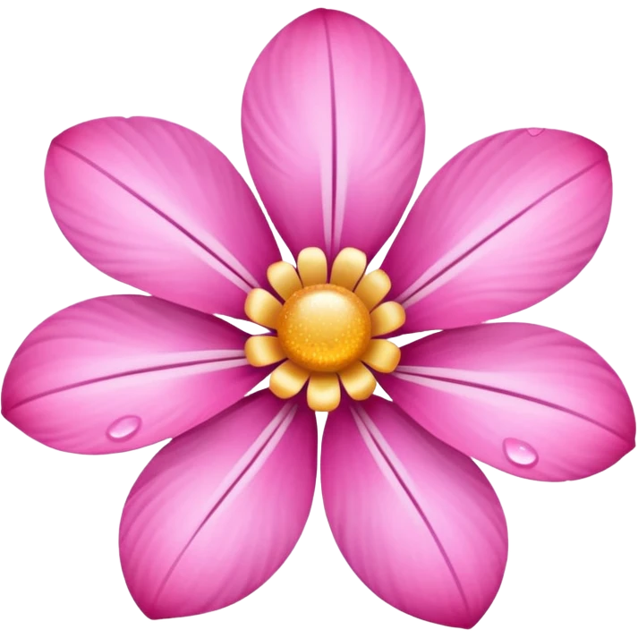 glitter pink flower emoji