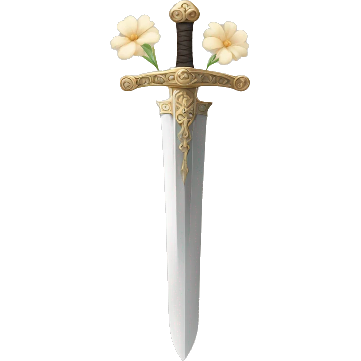 sword with beige florals emoji
