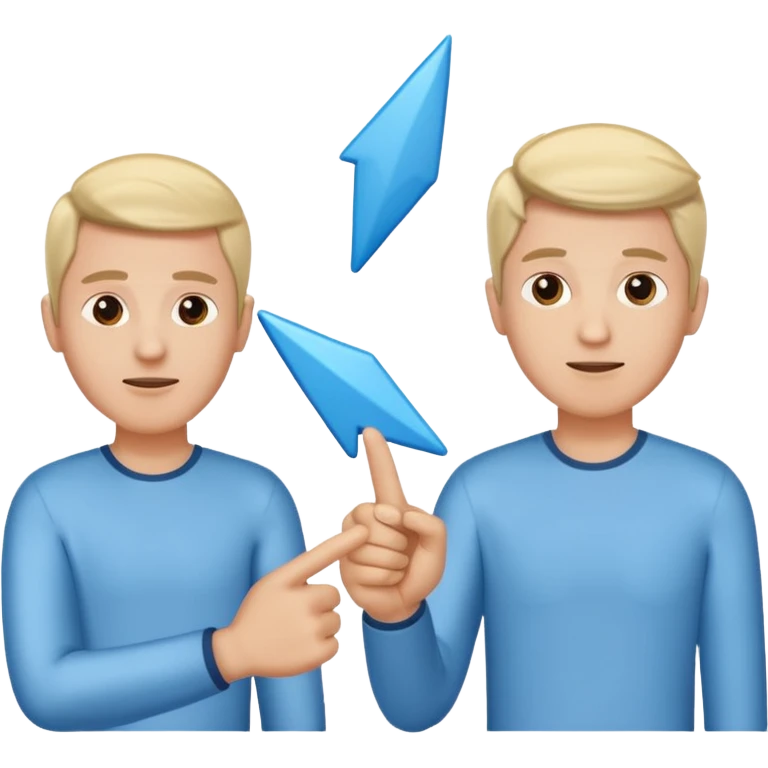 referal system (two guys with arrows around them) emoji