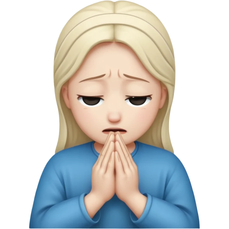 crying face with praying hands emoji