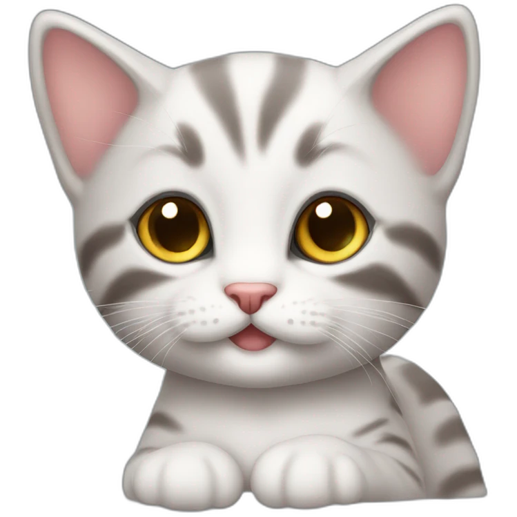 Very cute kitten "Merry Christmas" emoji