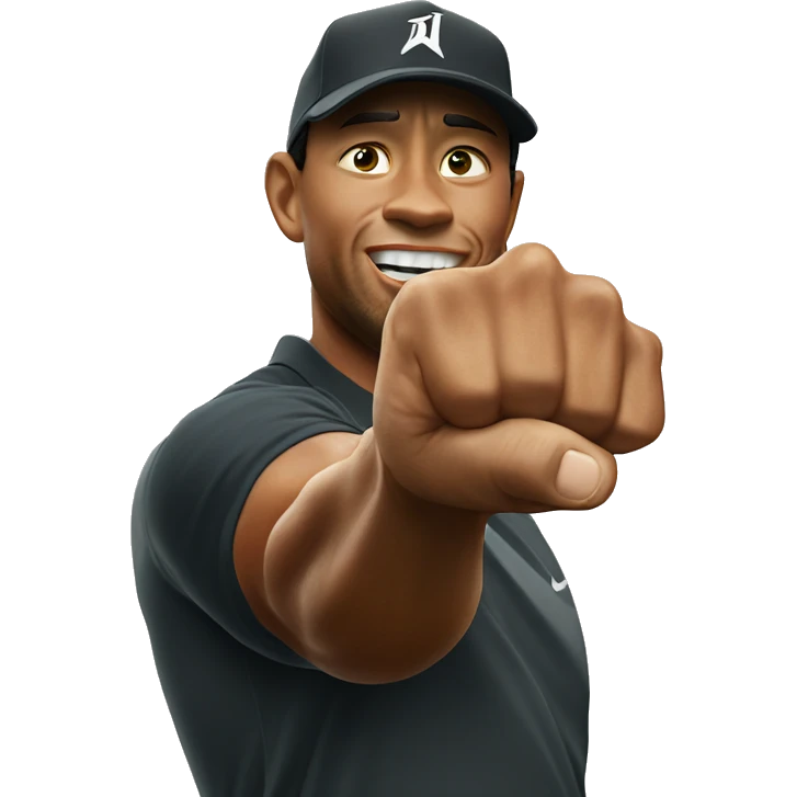 Tiger woods fist pump emoji