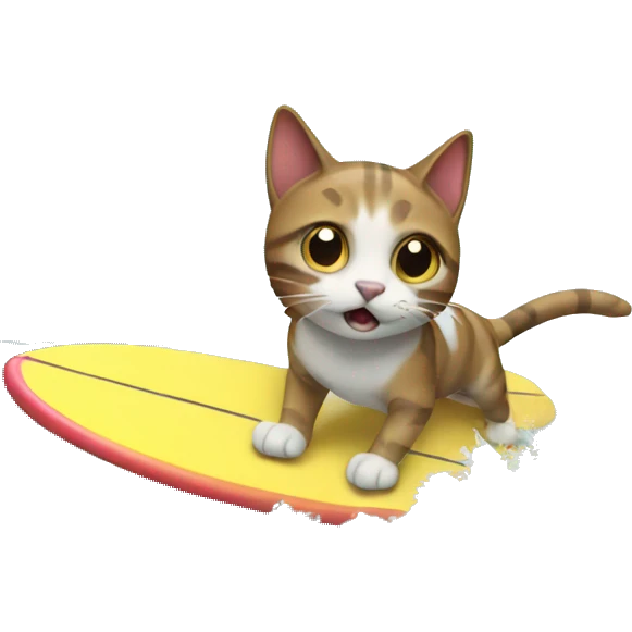 surfing cat emoji