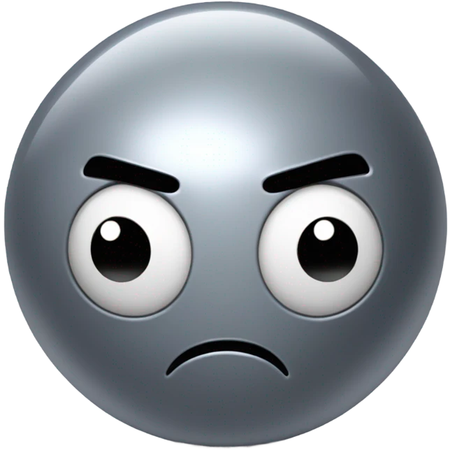 Metal cute Kirby bubble Gray ball driving on car wheels with mad eyebrows  emoji
