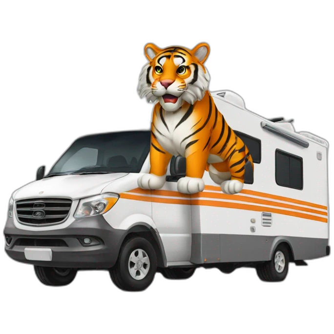 Clemson-tiger-driving-a-class-a-rv emoji