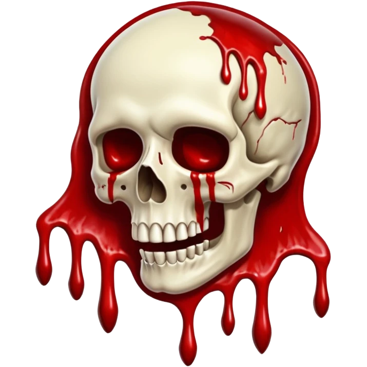 3D rotting corpse jumping in the air. In the style of your bloody skull art. More blood emoji