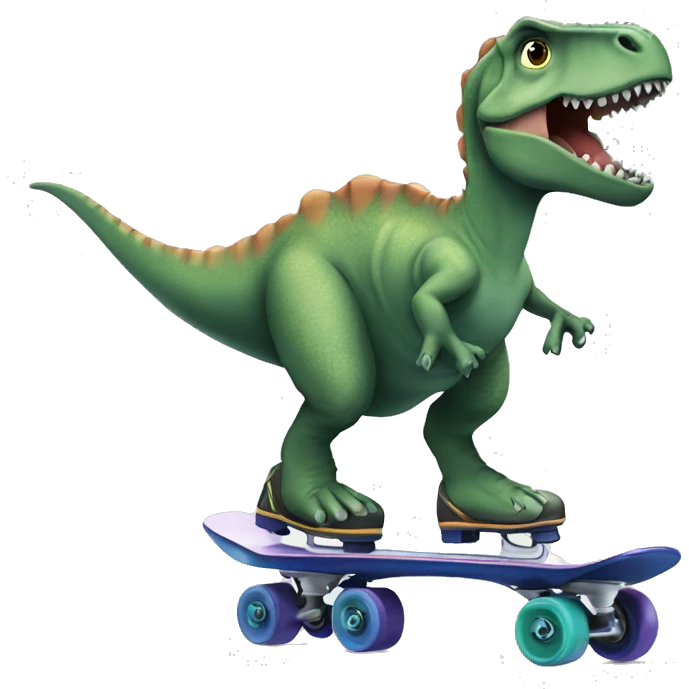 Dinosaurio en patines emoji