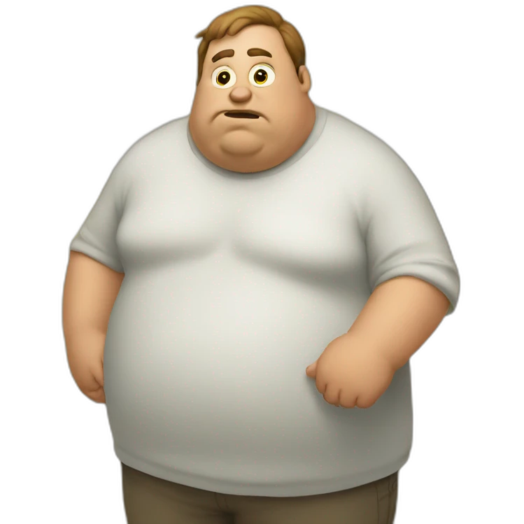 The fat and stupid guy ostracized emoji