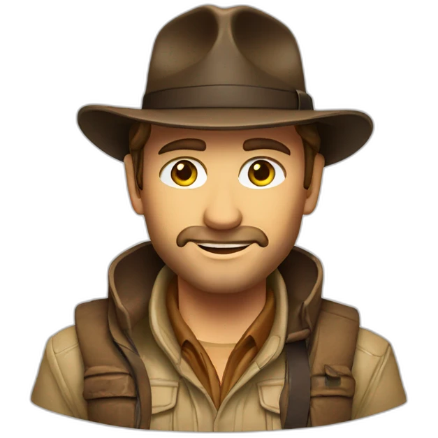 Indiana Jones skieur emoji
