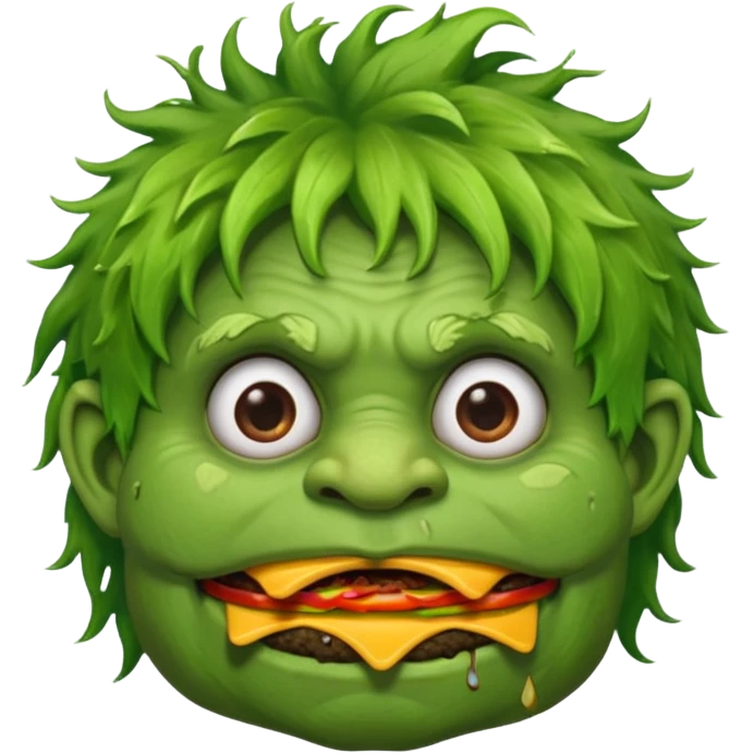 Troll with burger emoji