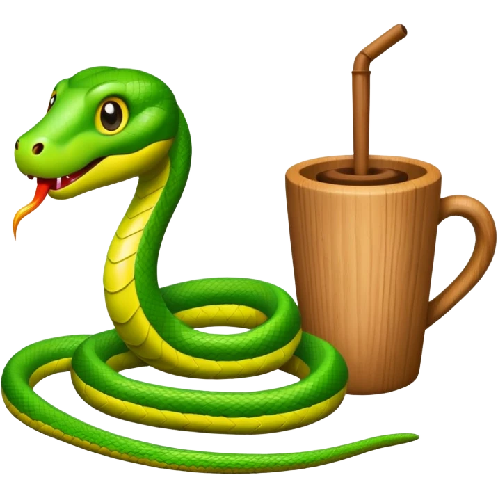 Buatkan saya emoji tema ular dan cawan emoji