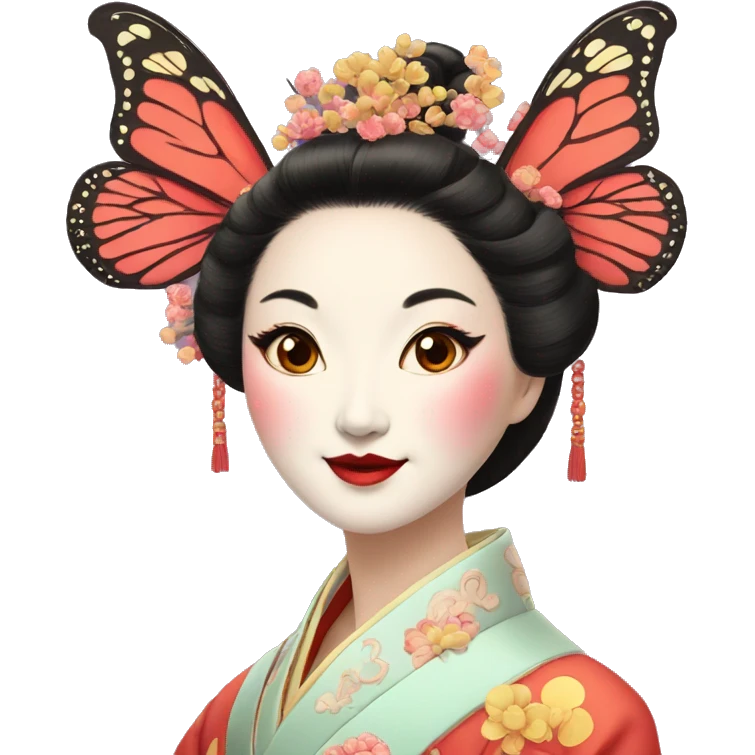 Beijing opera Mrs butterflies,butterflies emoji