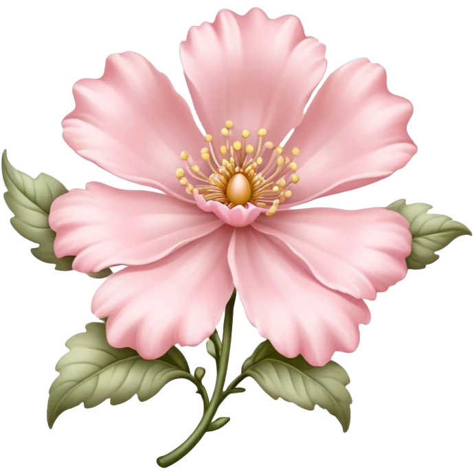 rococo regency flower light pink emoji