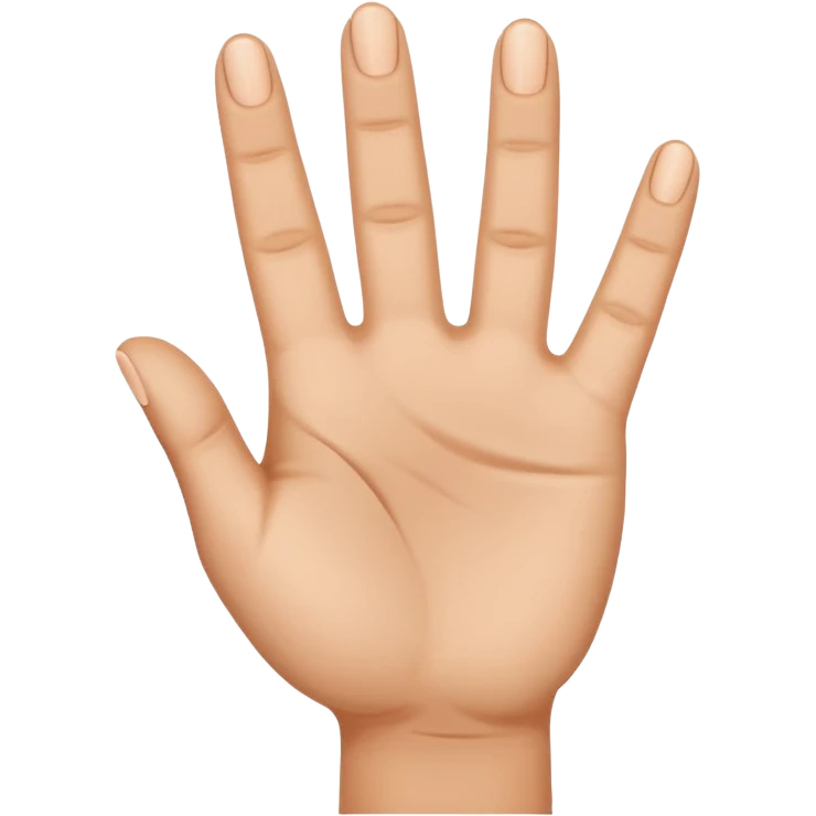 hand emoji with 3 fingers up emoji