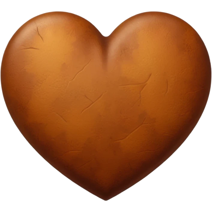 Brown autumn heart  emoji