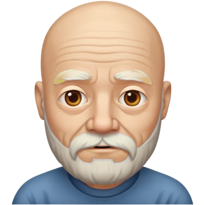 bearded old bald man bust emoji