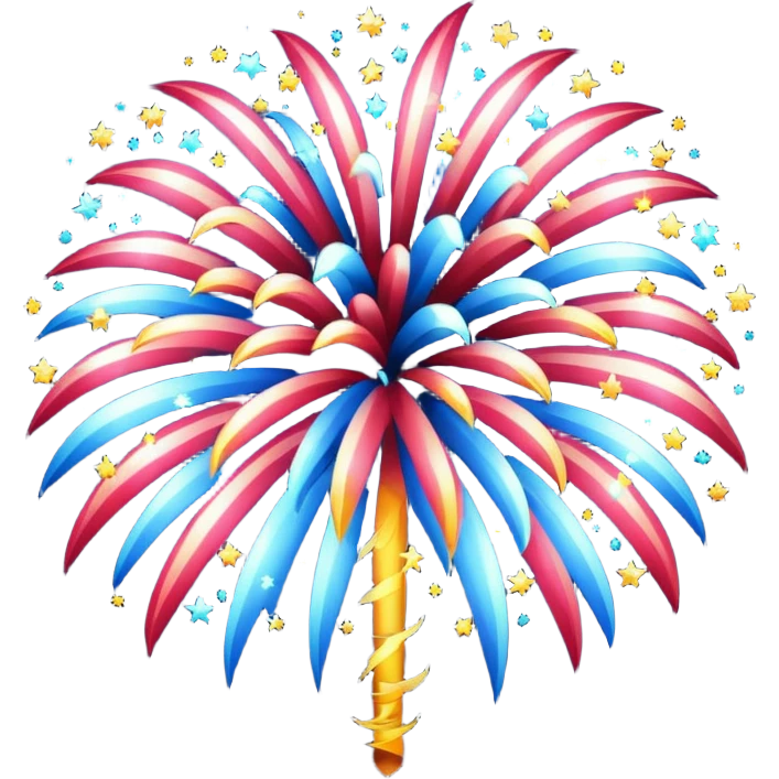 New year Fireworks real emoji