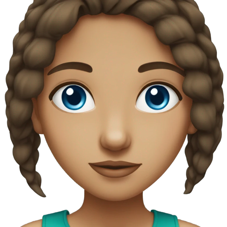 brown haired blue eyed algerian girl emoji