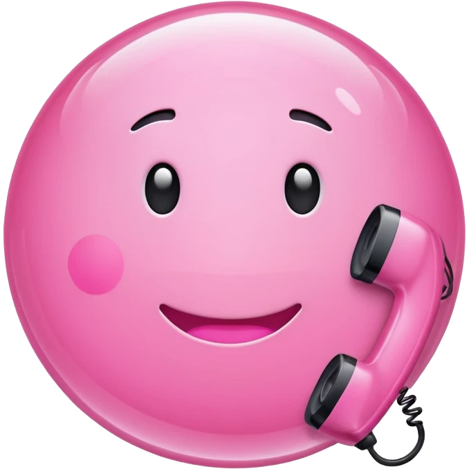 pink phone call caller id bubble emoji