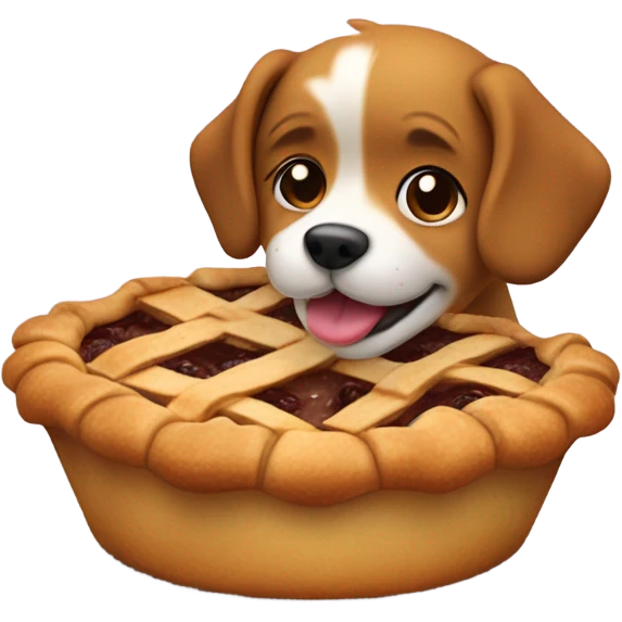 pie holding a pet dog emoji