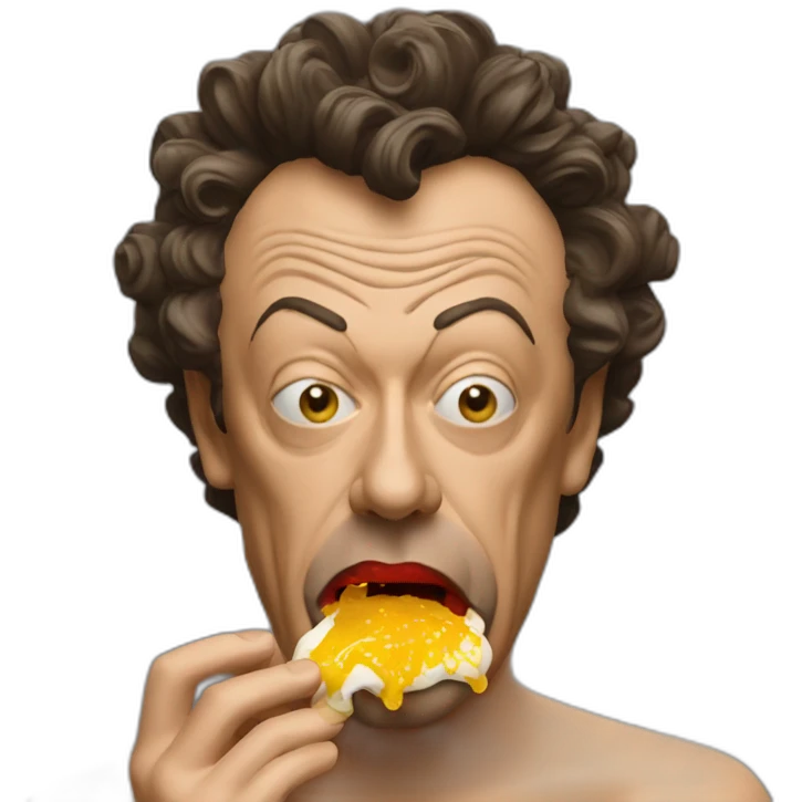 Tim Curry eating glue emoji