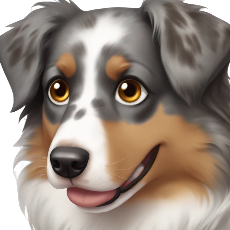 Australian Shepherd with one brown and one blue eye  emoji