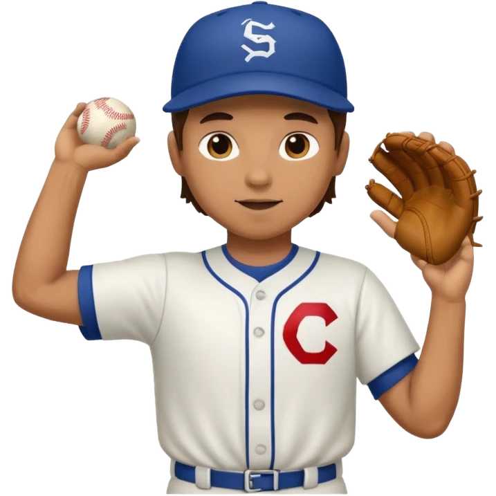 hacer el lanzamiento  de pelota jugador basebal emoji