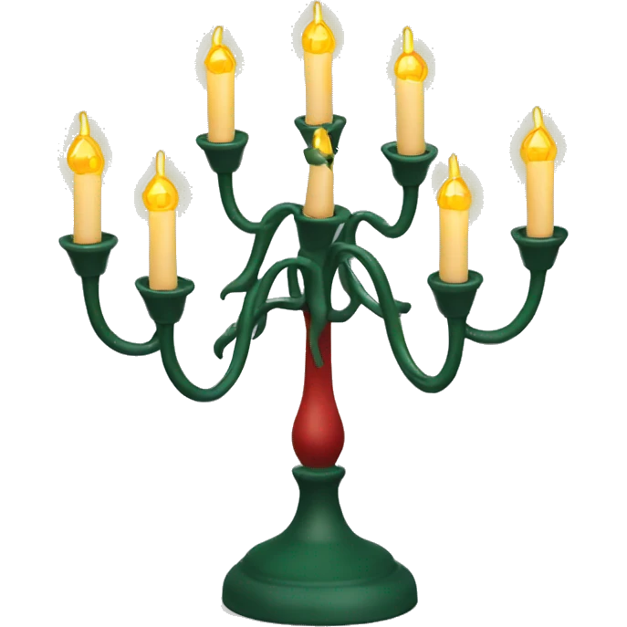 7 armed christmas electric candelabra emoji